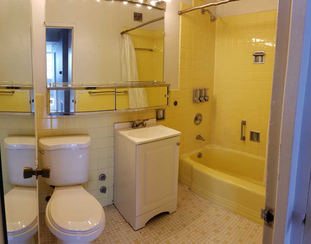 - Yellow bathroom -